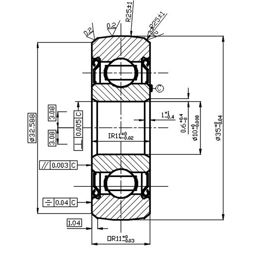 C43ZS03 -Track roller with spherical profile