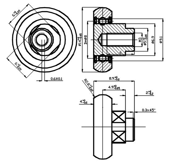 CR20BE -Track roller with spherical profile