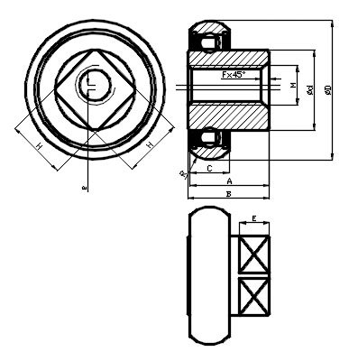 CRPNX30R -Laufrolle mit balligem Profil