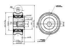 RAVG28 - ゴシックアーチ溝付きトラックローラー