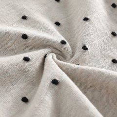 Customizable light gray crew - neck polka - dot pullover sweater
