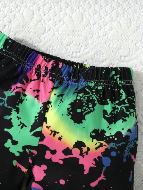Colorful Splatter - Style “MAMA'S GIRL” Girls' Camisole and Shorts Set