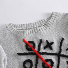 Fun Tic - Tac - Toe Pattern Children's Sweater, Customizable for Processing
