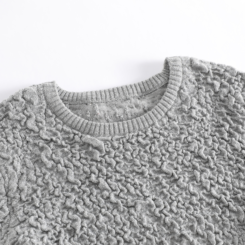 Asymmetrical Color-Blocked Textured Sweater (Customizable)