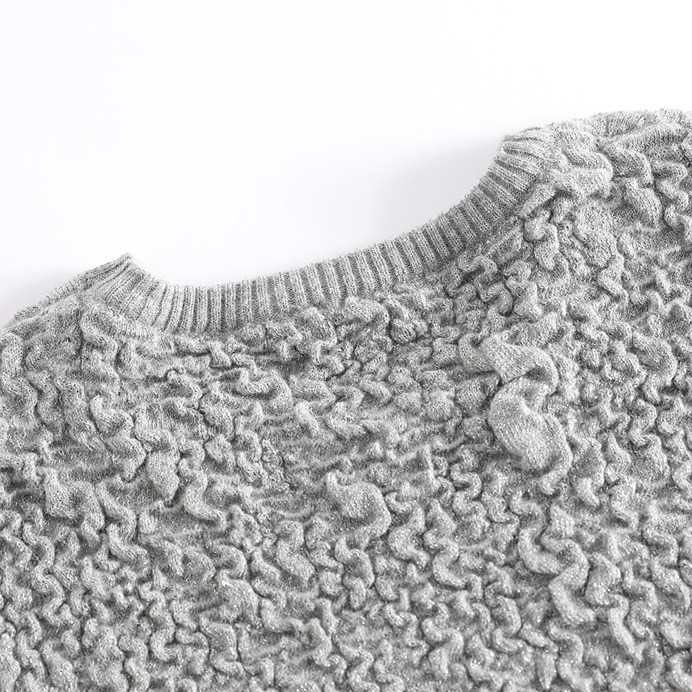 Asymmetrical Color-Blocked Textured Sweater (Customizable)
