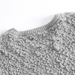 Asymmetrical Color-Blocked Textured Sweater (Customizable)