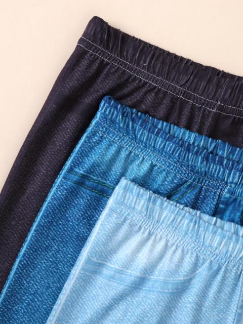 Girls' Denim - Look Stretch Leggings, 3 Colors Available
