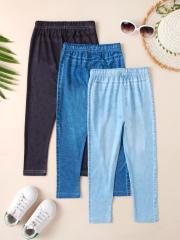 Girls' Denim - Look Stretch Leggings, 3 Colors Available