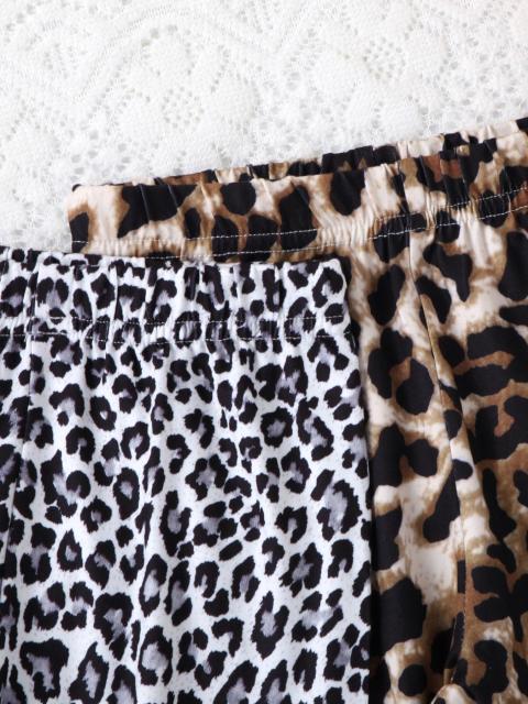 Girls' Leopard - Printed Long Pants, Two Colors Available
