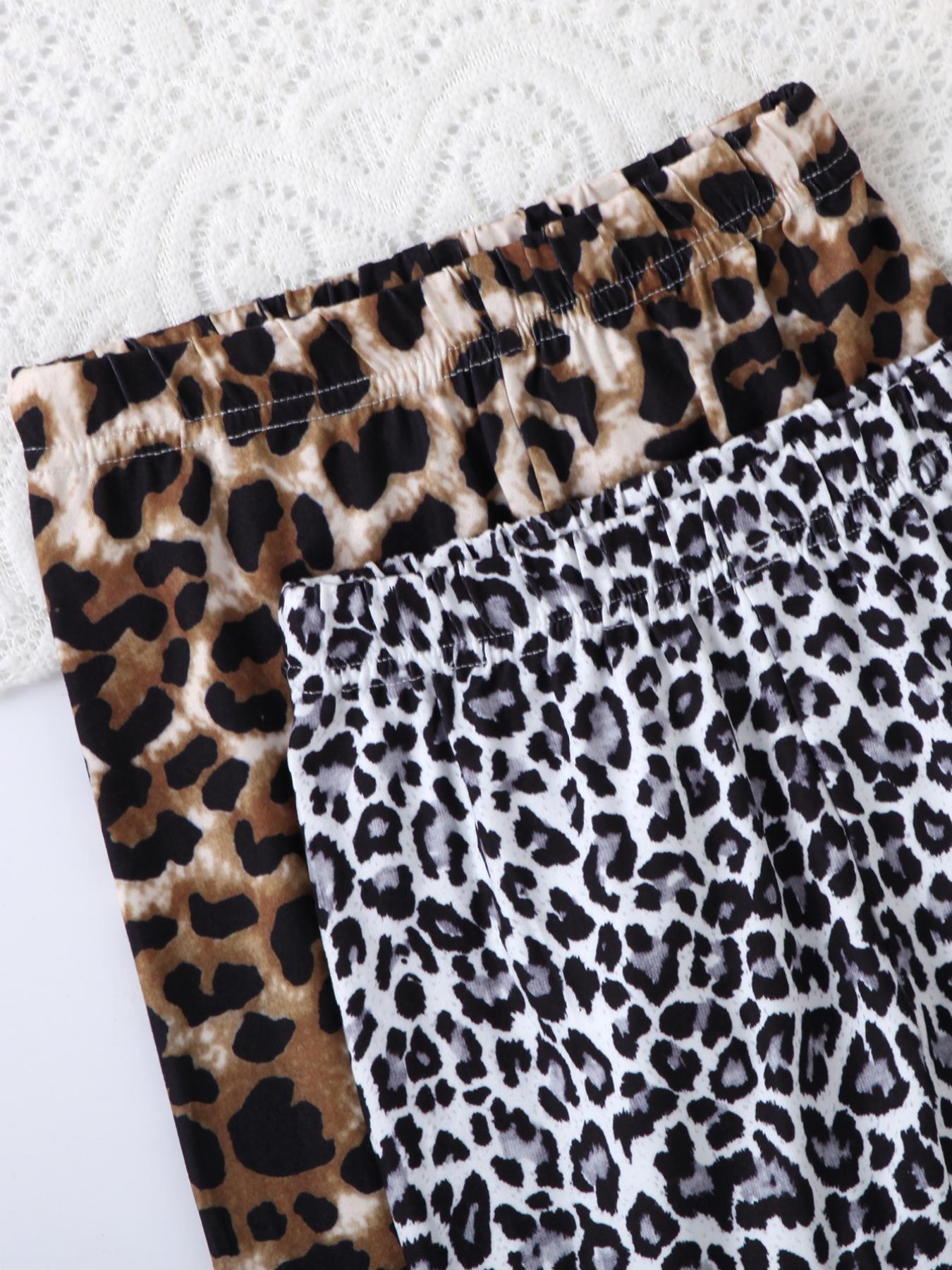 Girls' Leopard - Printed Long Pants, Two Colors Available