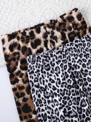 Girls' Leopard - Printed Long Pants, Two Colors Available