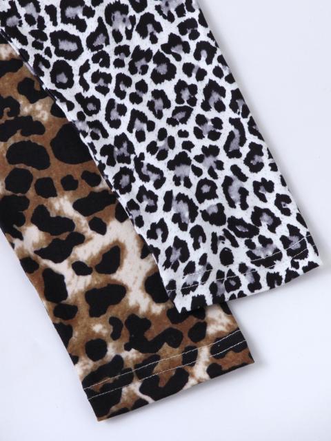 Girls' Leopard - Printed Long Pants, Two Colors Available