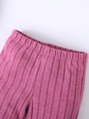 Girls' Rose - Pink Ribbed Cami Top + Flared Pants Set