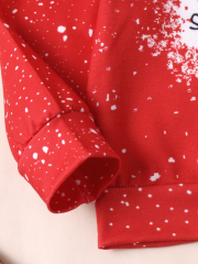 Girls' Christmas Set: Printed Sweatshirt with All - Over - Print Bell - Bottoms