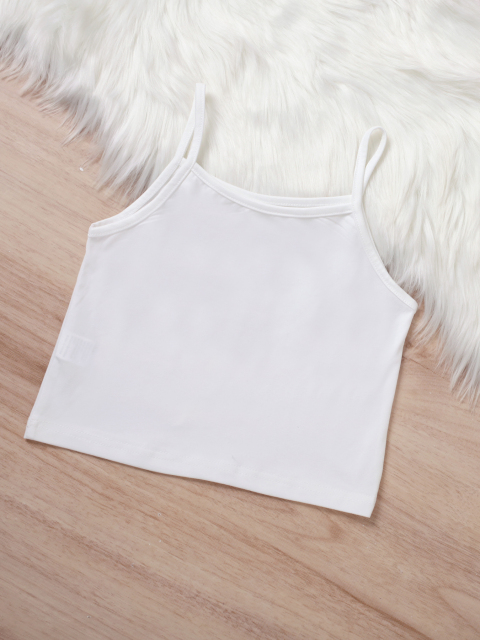 Kids' Sweet - Style Hooded Shrug, Camisole & Cuffed Pants Set