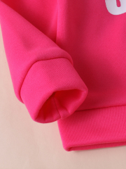 Children's Pink “Little SASSY” Letter - Printed Sweatshirt and Pants Set