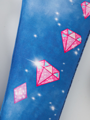 Girls' Cute Gradient Pink - Blue Unicorn Print Short - Sleeve and Long Pants Outfit