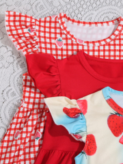 Kids' Playful Spaghetti Strap Dress Three - Piece Set (Multi - Pattern Summer Styles)