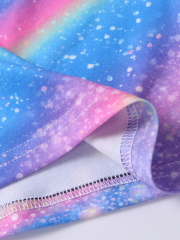 Girls' Dreamy Starry Sky Unicorn - Printed Slip Dress