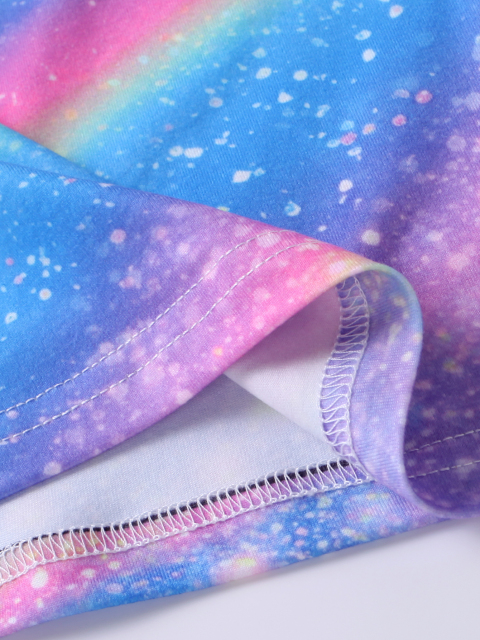 Girls' Dreamy Starry Sky Unicorn - Printed Slip Dress
