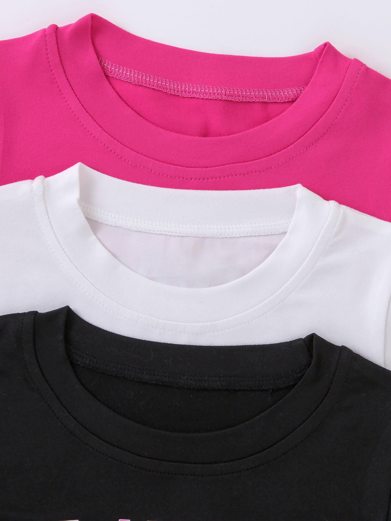 Trendy Kids' City - Themed Alphabet - Printed Short - Sleeve & Short Set (Black, White, Pink)