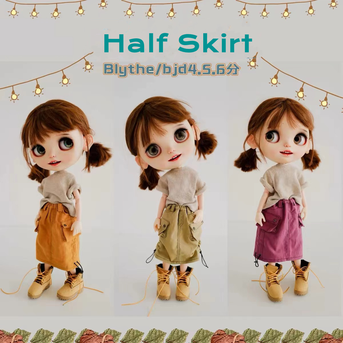 Sweet and cool breeze-Half Skirt