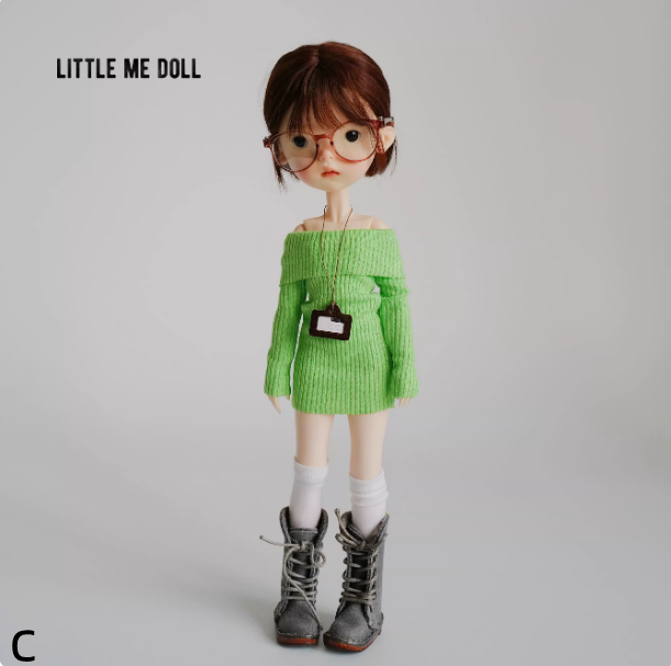 New for the first time in 2026 little me doll-Knitted dress