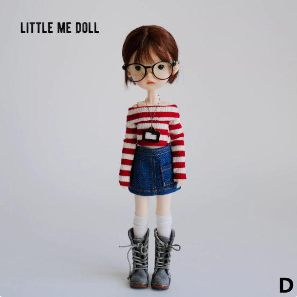 New for the first time in 2026 little me doll-Knitted long sleeve T-shirt