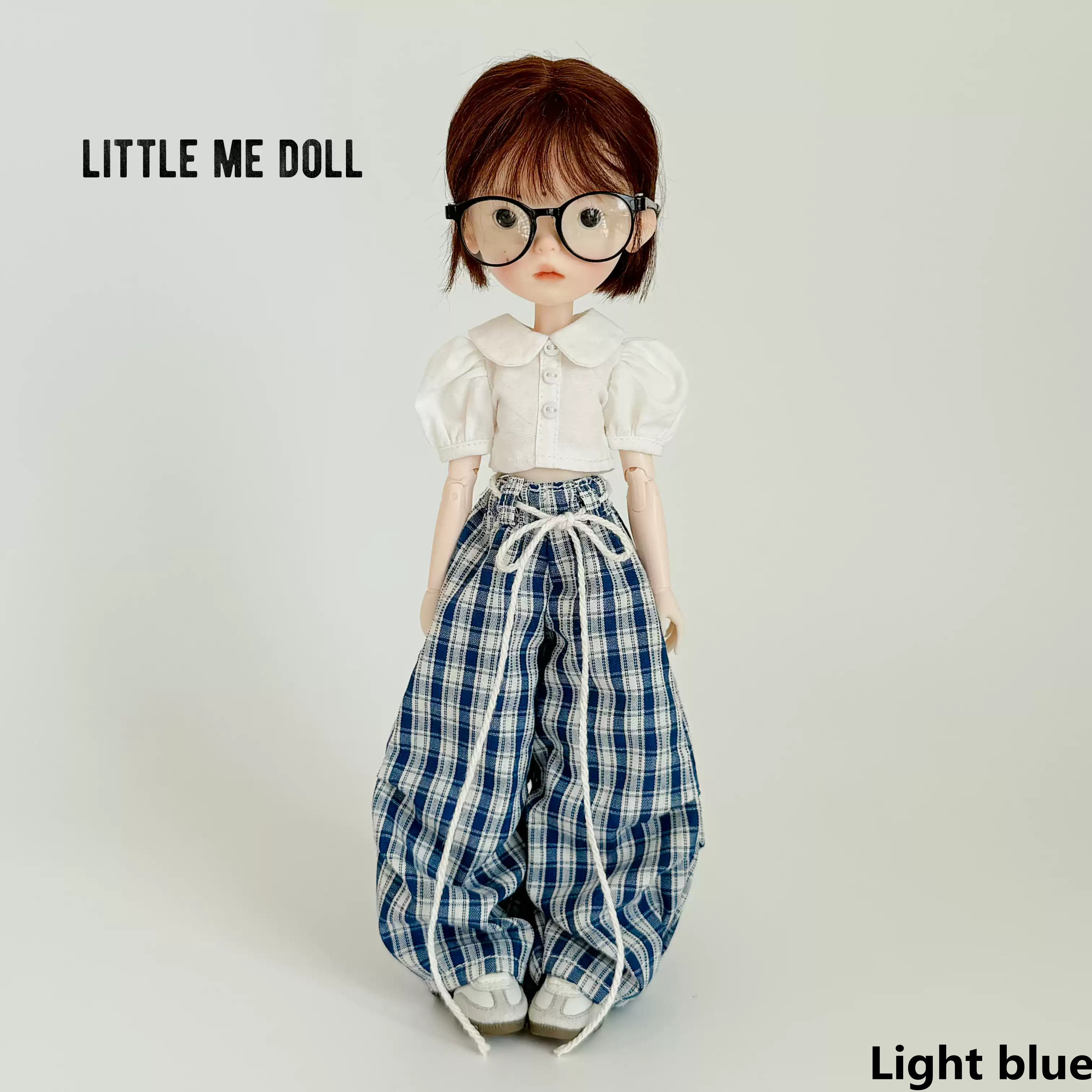 New for the first time in 2026 little me doll-Plaid pants