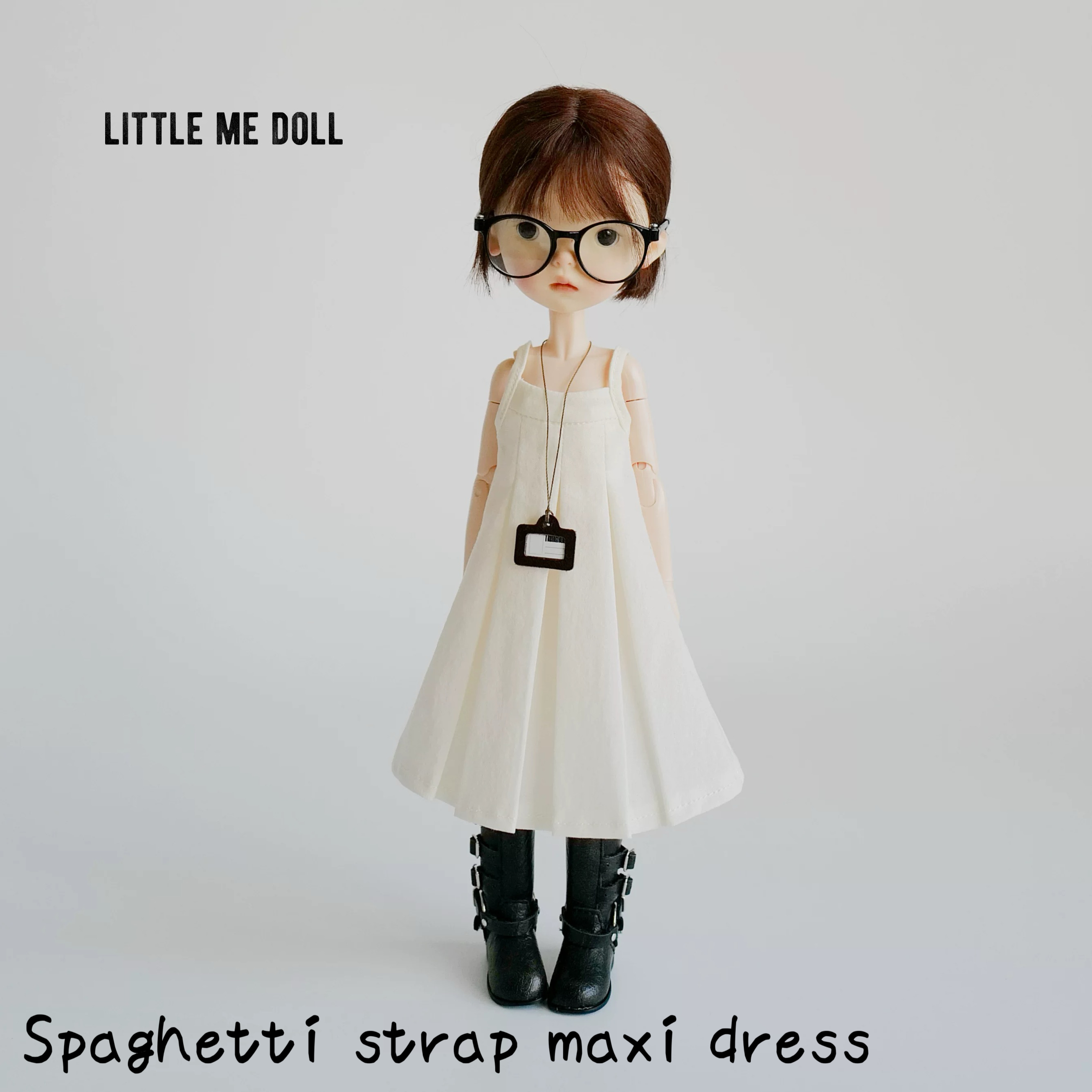 New for the first time in 2026 little me doll-Spaghetti strap maxi dress