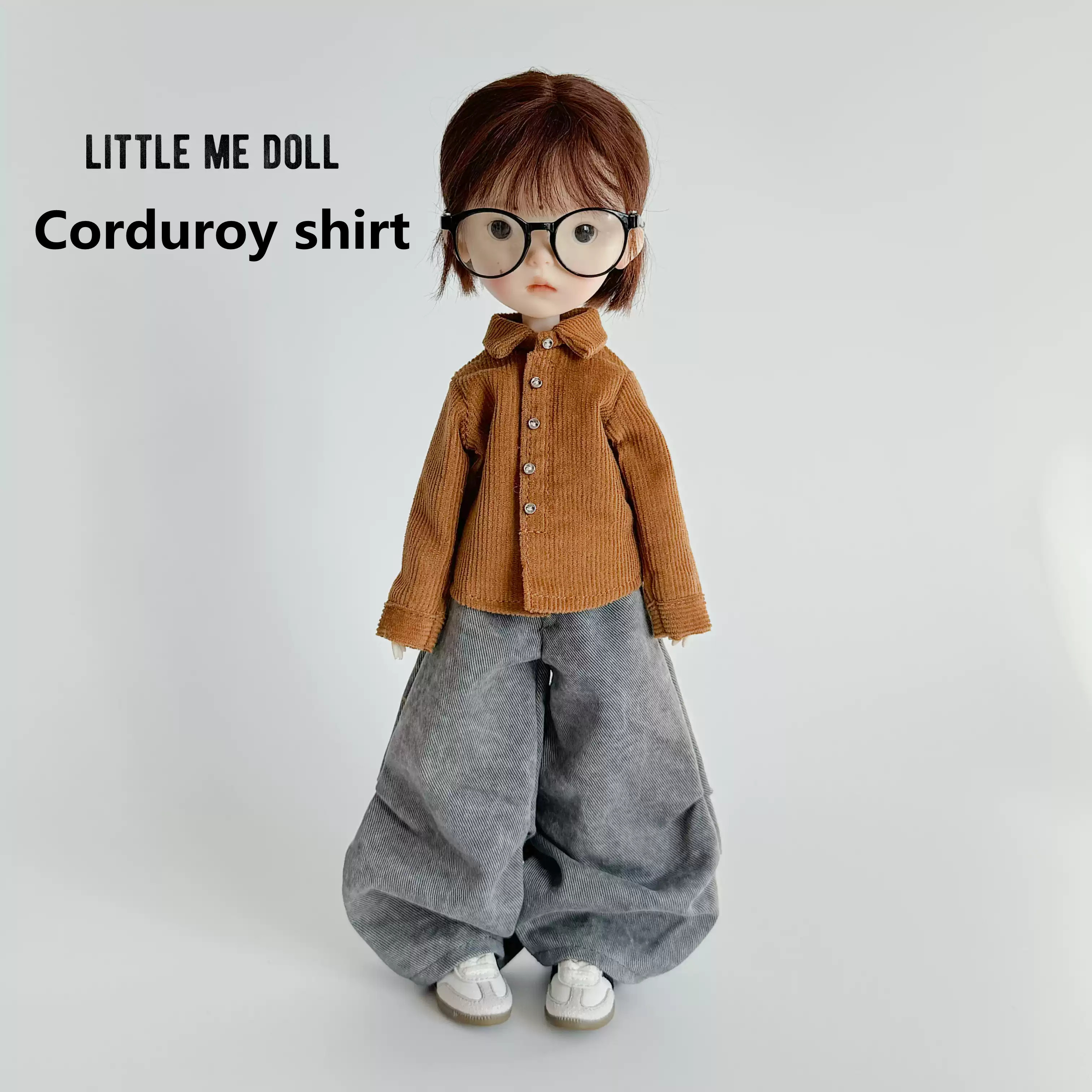 New for the first time in 2026 little me doll-Corduroy shirt