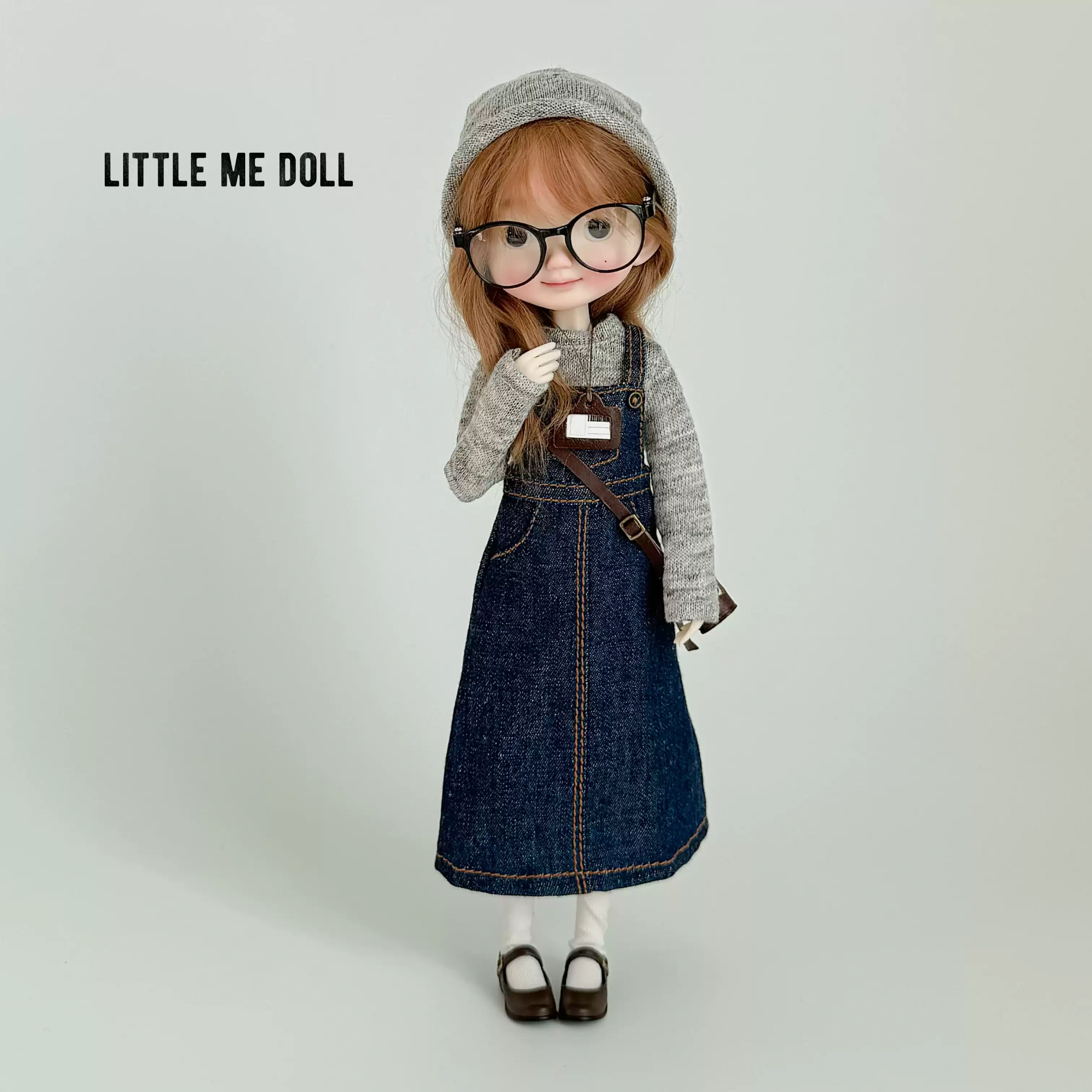 New for the first time in 2026 little me doll-Denim Overalls& Dress