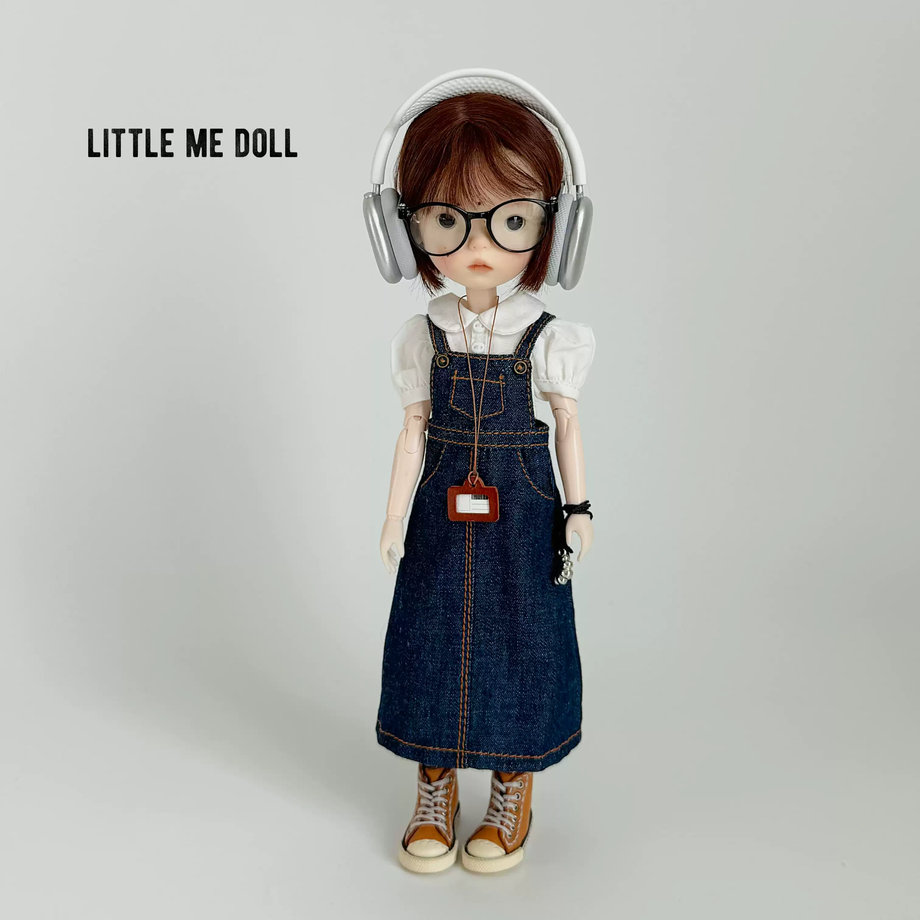 New for the first time in 2026 little me doll-Denim Overalls& Dress