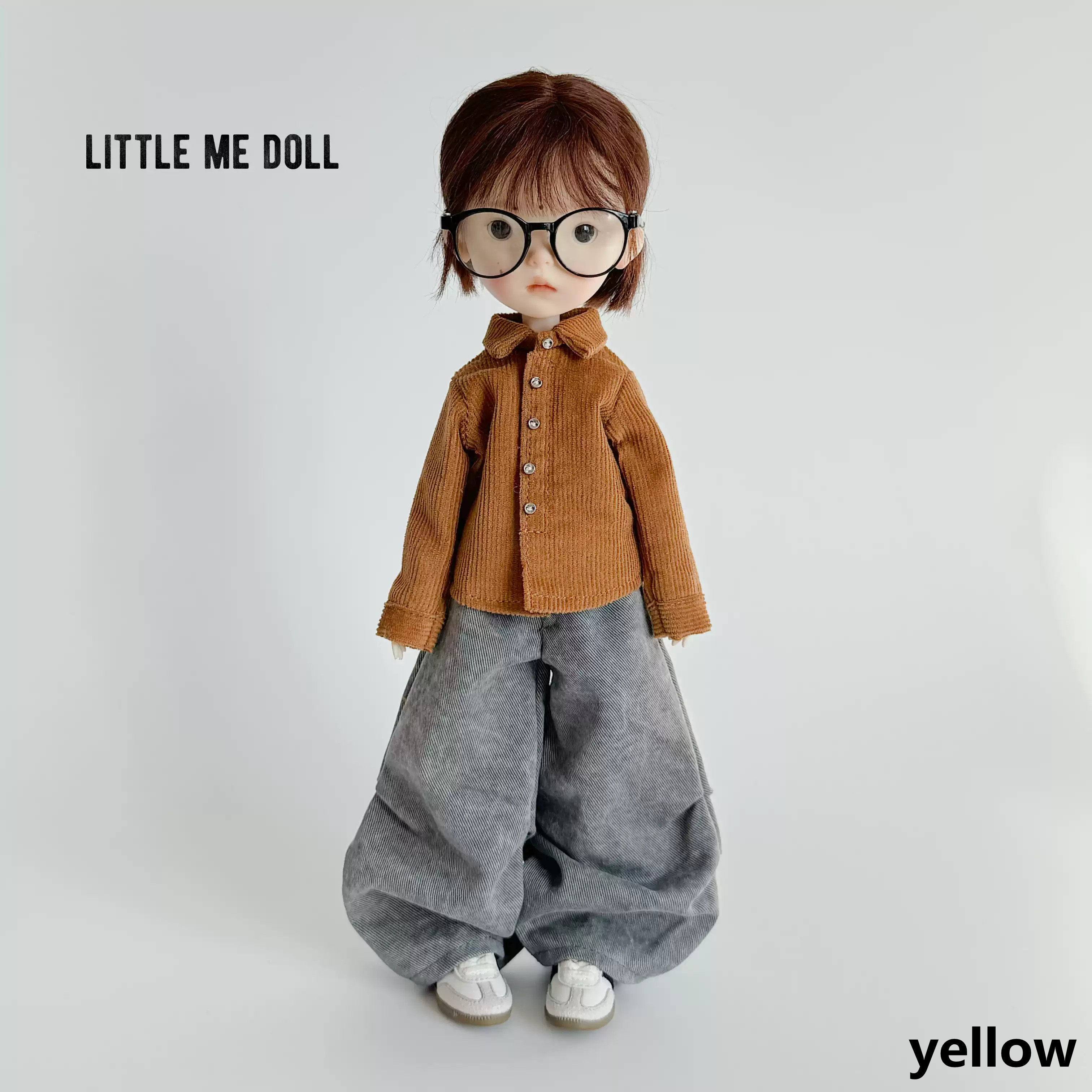 New for the first time in 2026 little me doll-Corduroy shirt