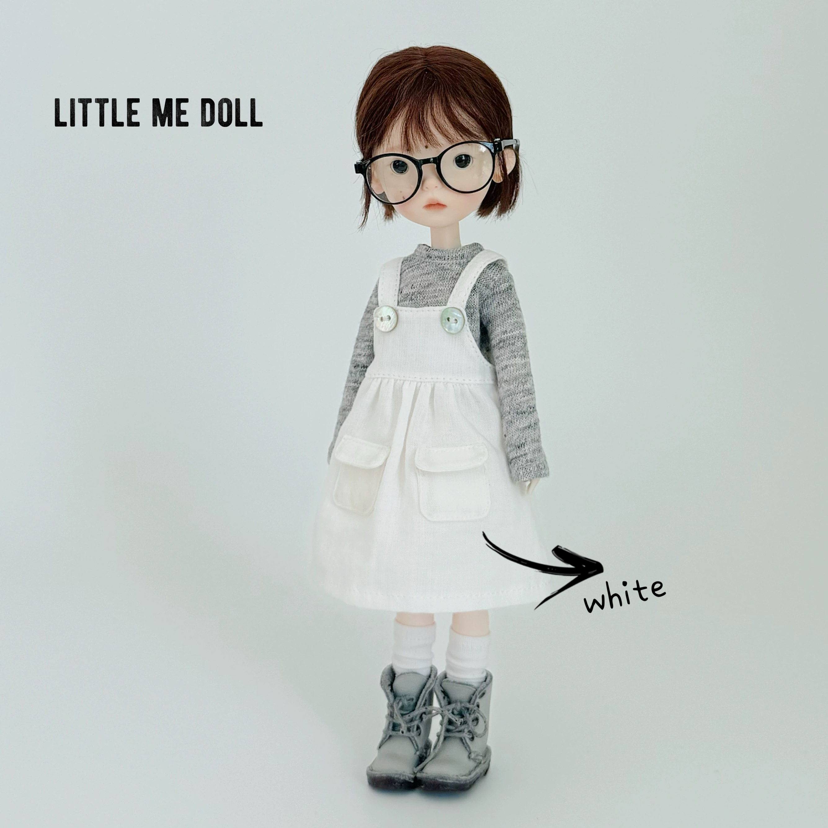 New for the first time in 2026 little me doll-Denim Overalls& Dress