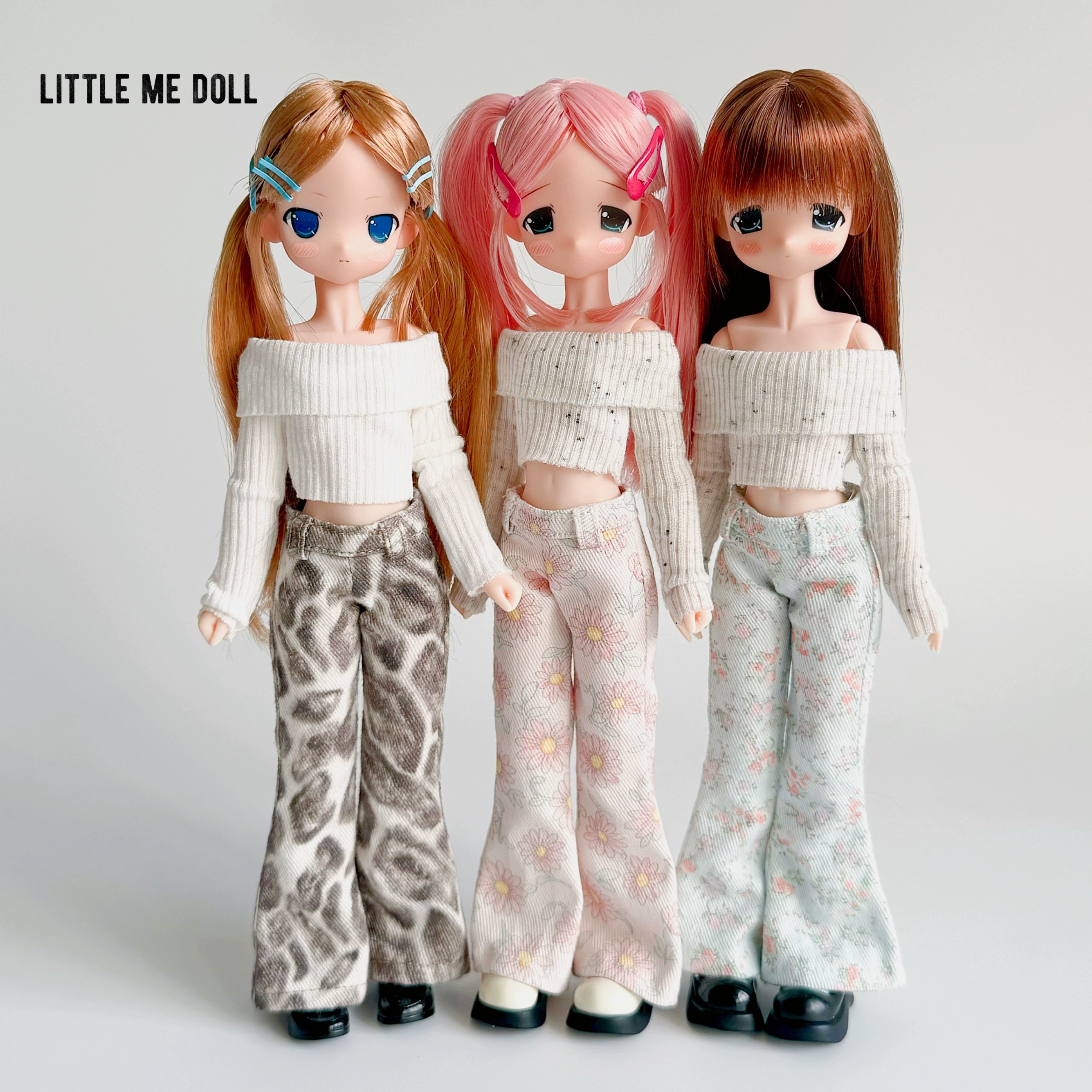 New for the first time in 2026 little me doll-Flower jeans