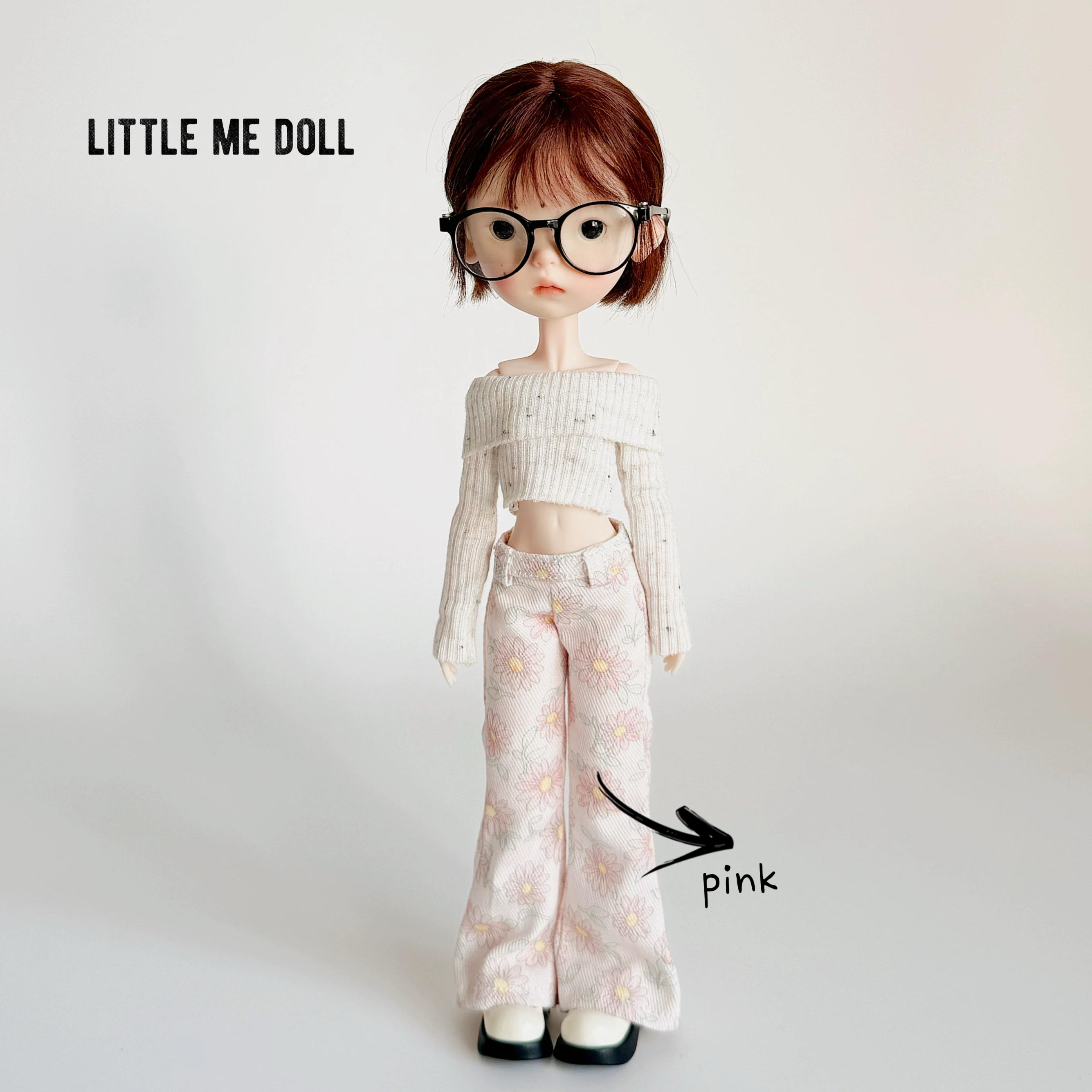 New for the first time in 2026 little me doll-Flower jeans