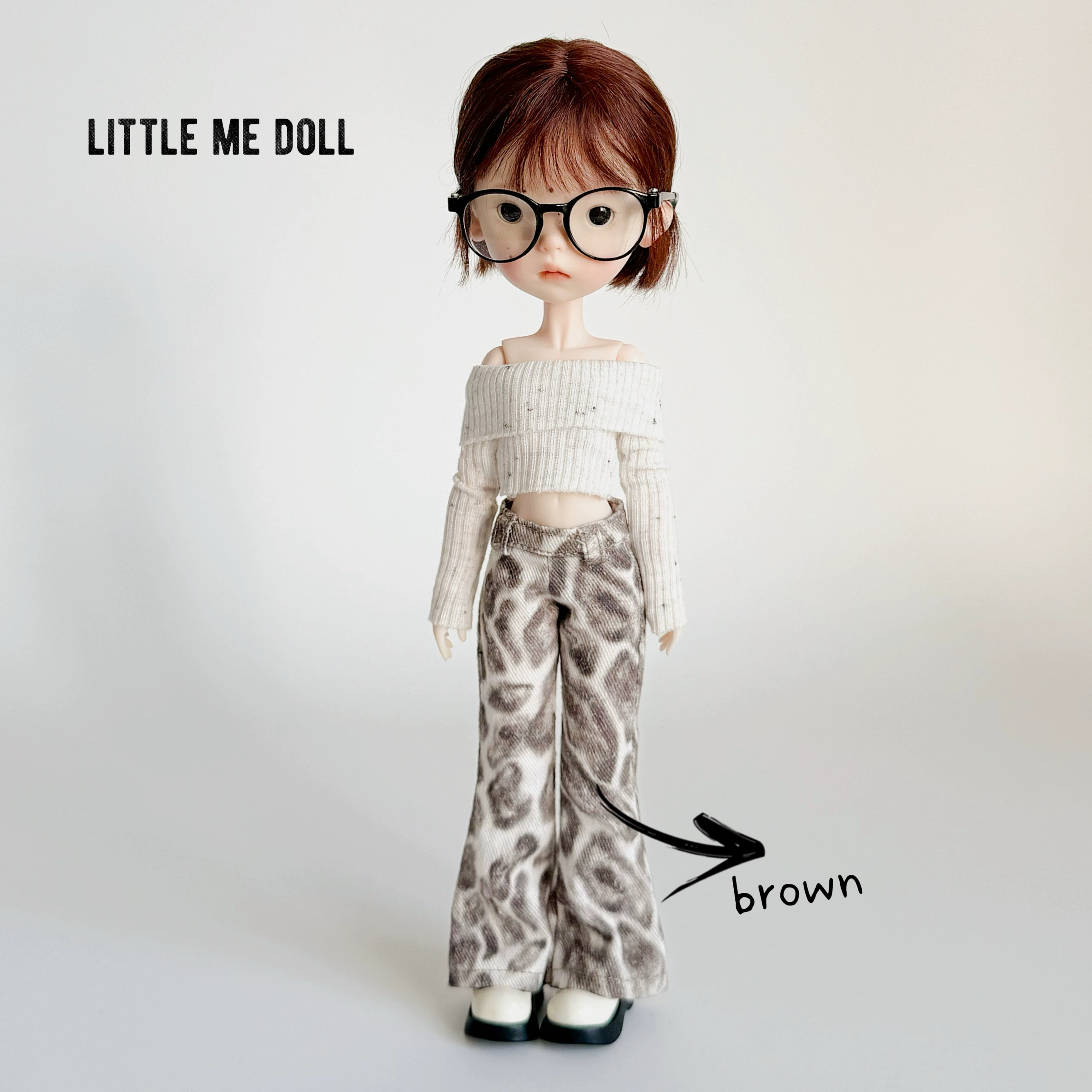 New for the first time in 2026 little me doll-Flower jeans