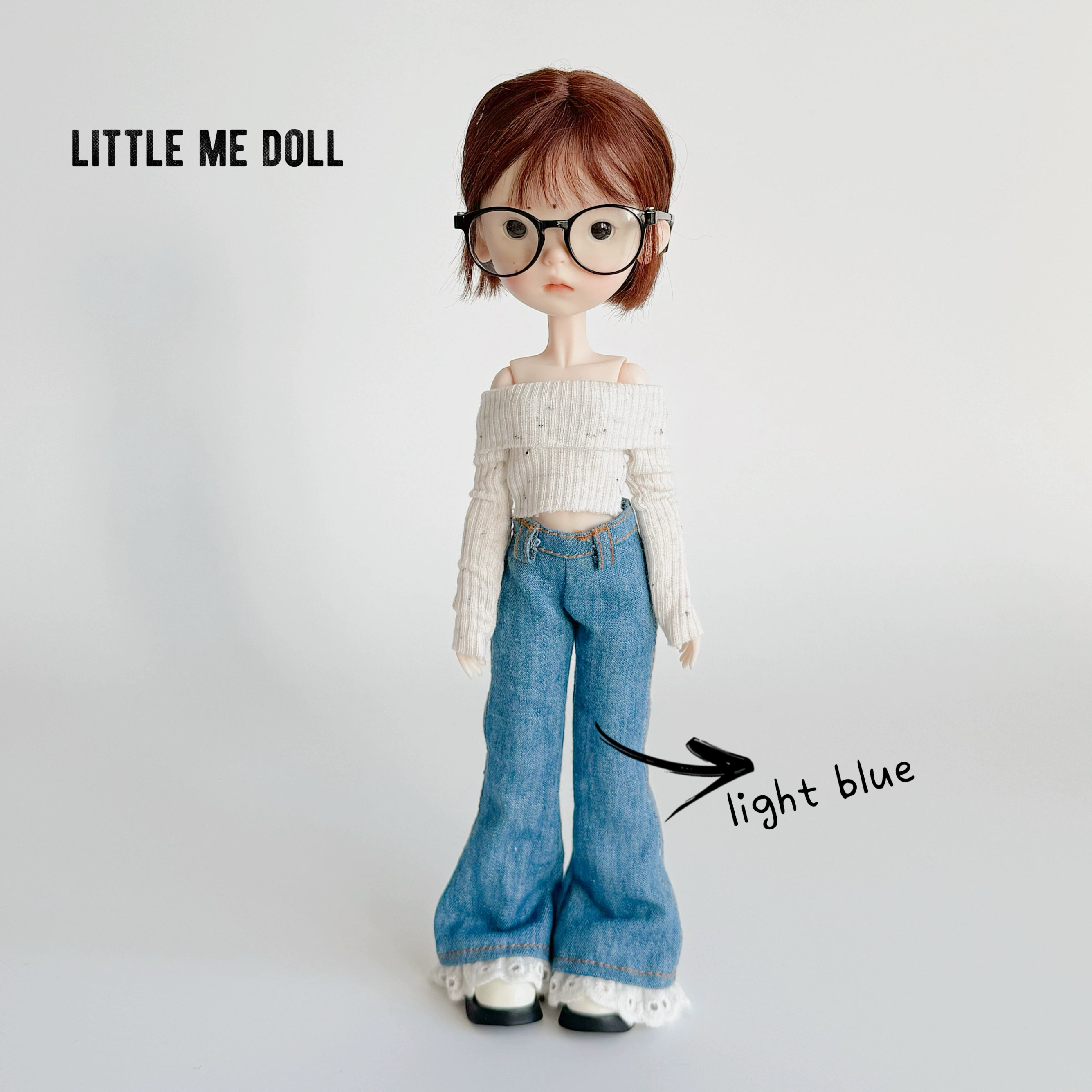 New for the first time in 2026 little me doll-Flared denim jeans