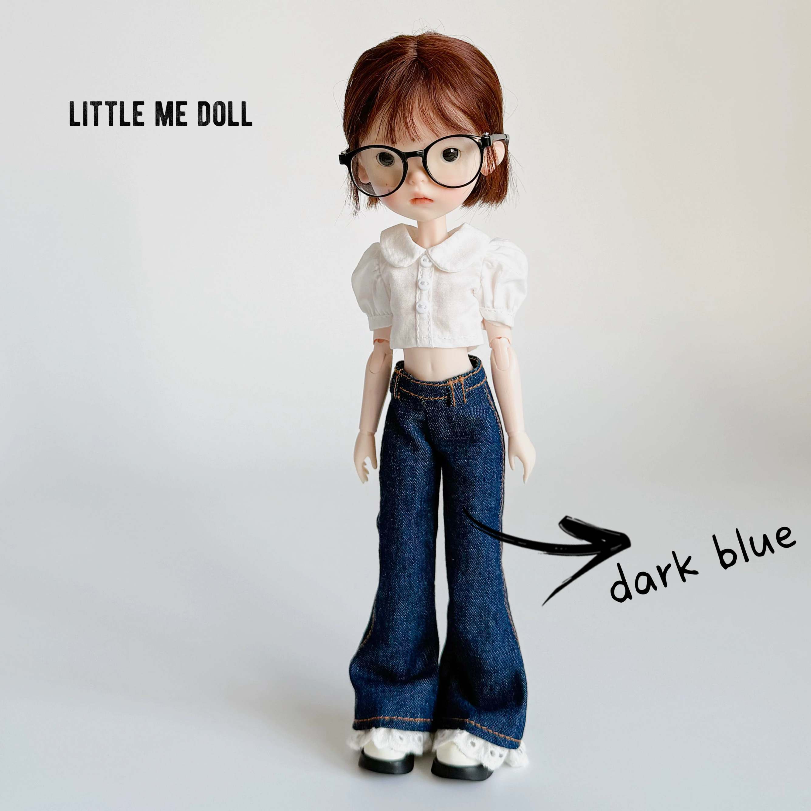 New for the first time in 2026 little me doll-Flared denim jeans