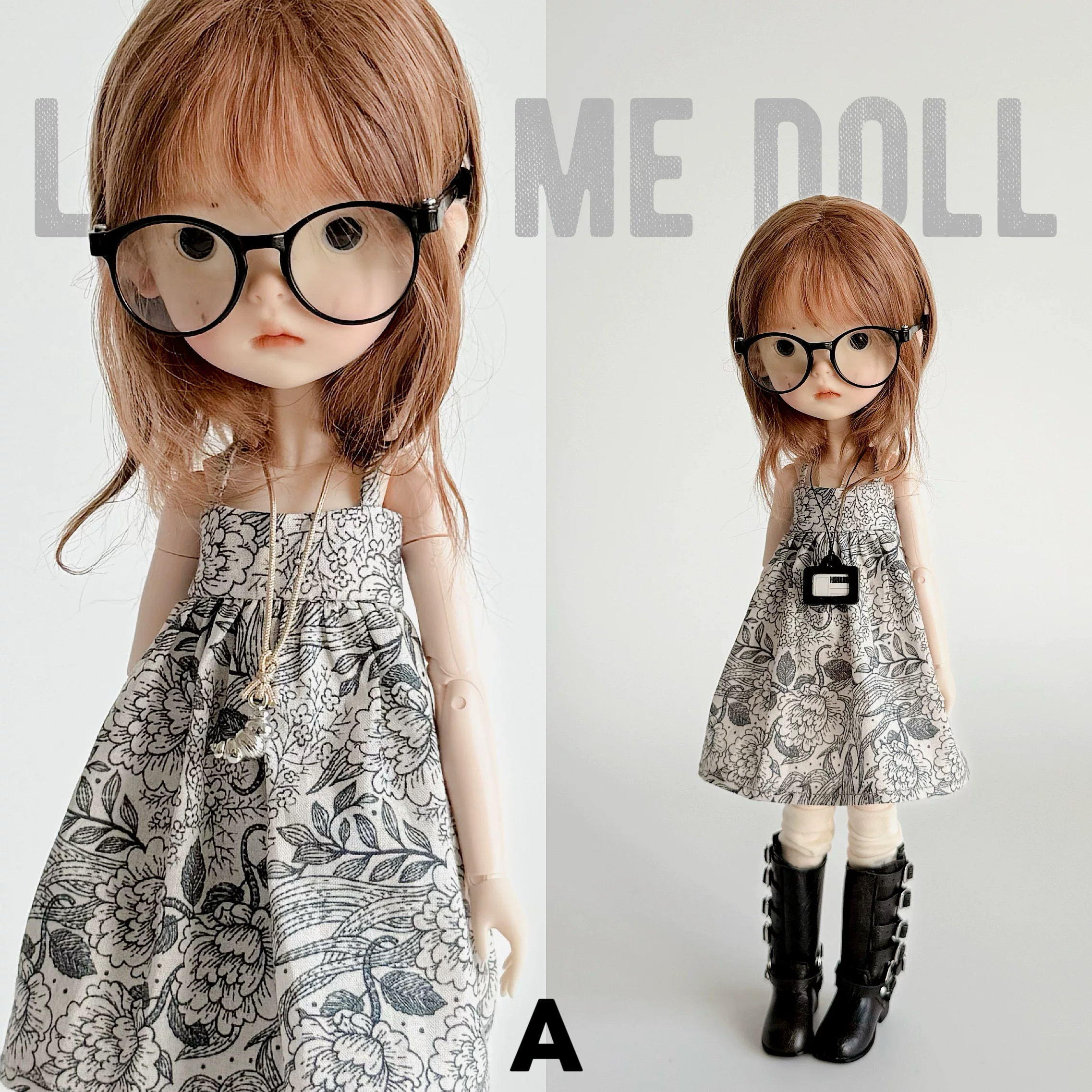 New for the first time in 2026 little me doll-Printed linen camisole dress