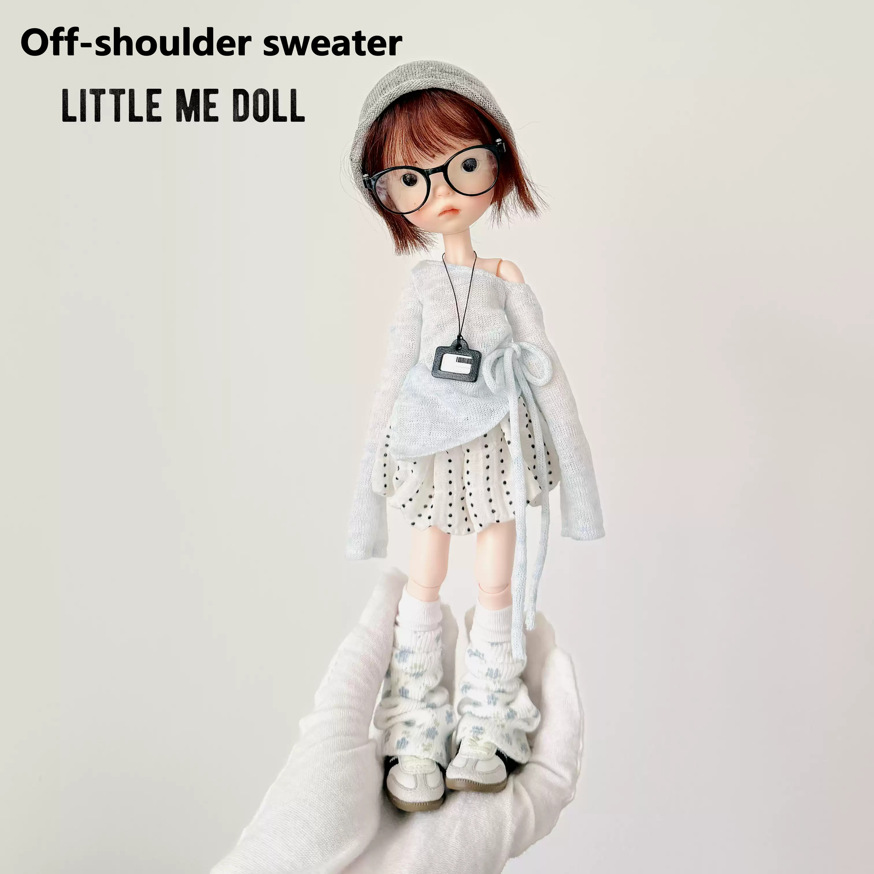 New for the first time in 2026 little me doll-Off-shoulder sweater
