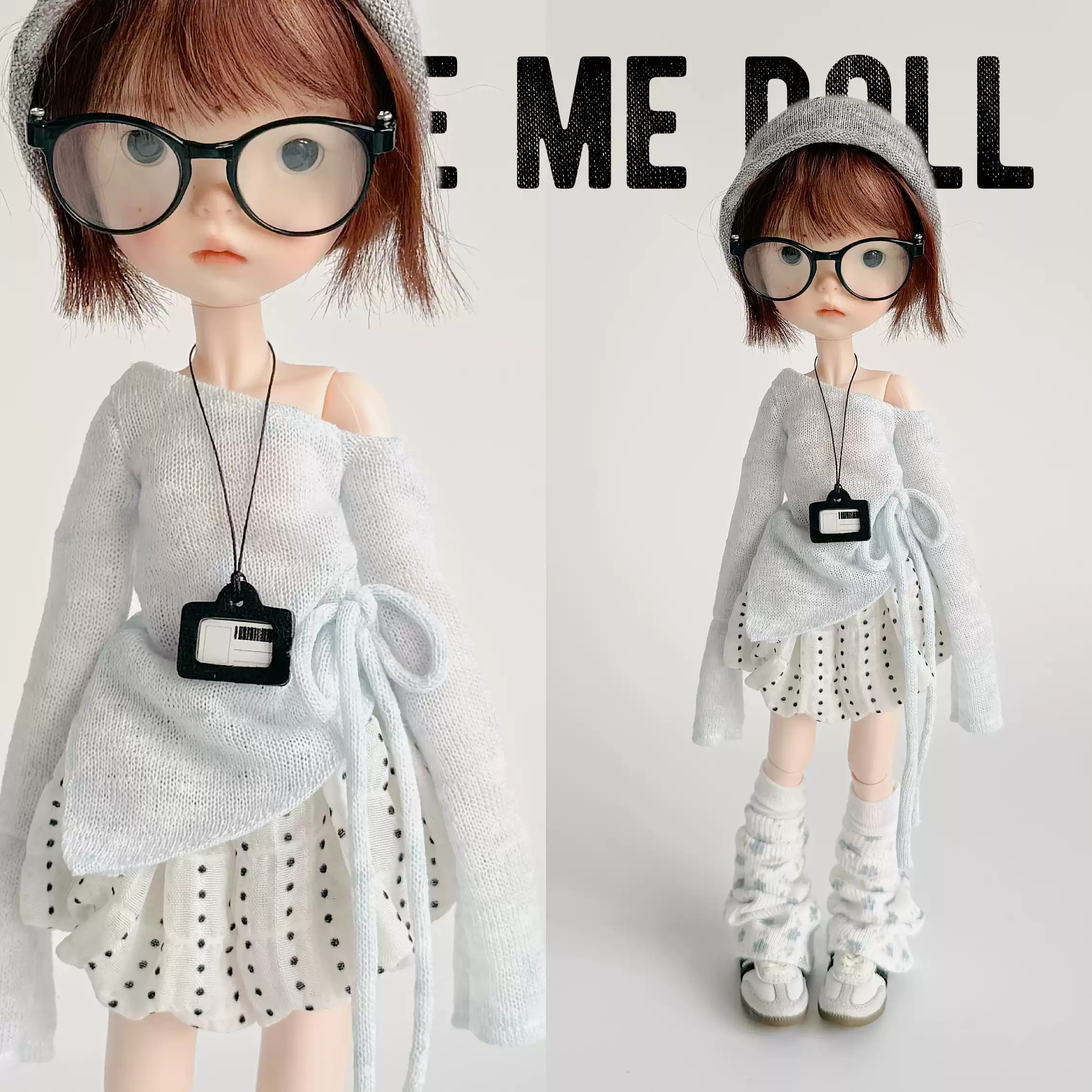 New for the first time in 2026 little me doll-Off-shoulder sweater