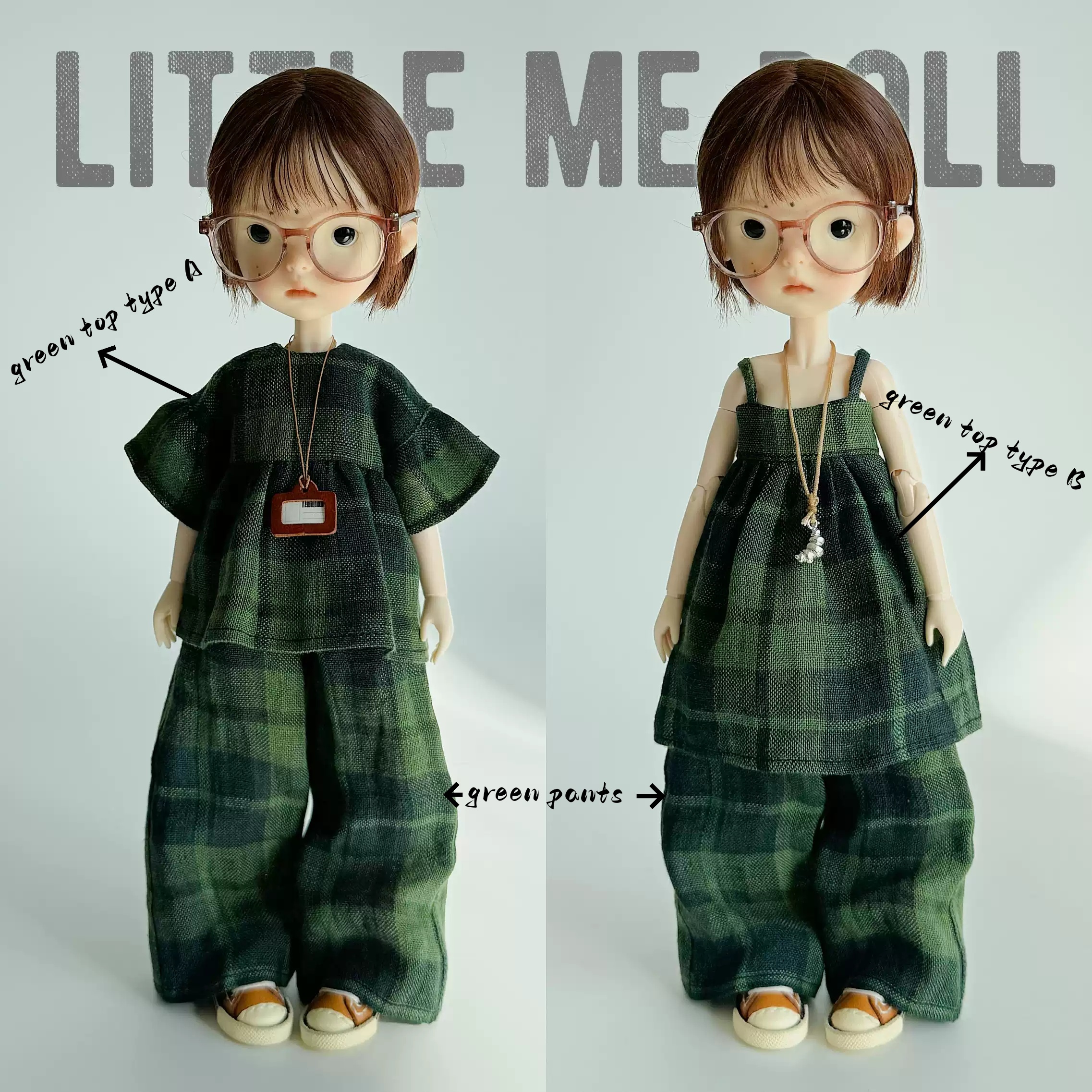 New for the second time in 2026 little me doll- Cotten linen camisole&pants