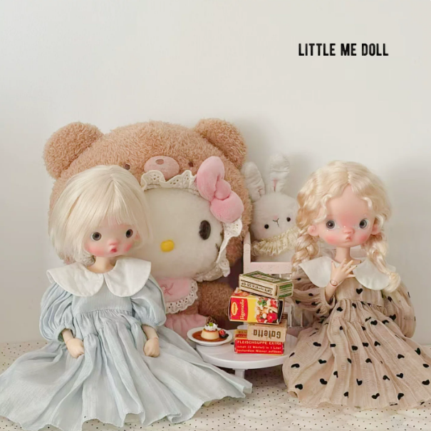 New for the second time in 2026 little me doll-Peter pan collar dress
