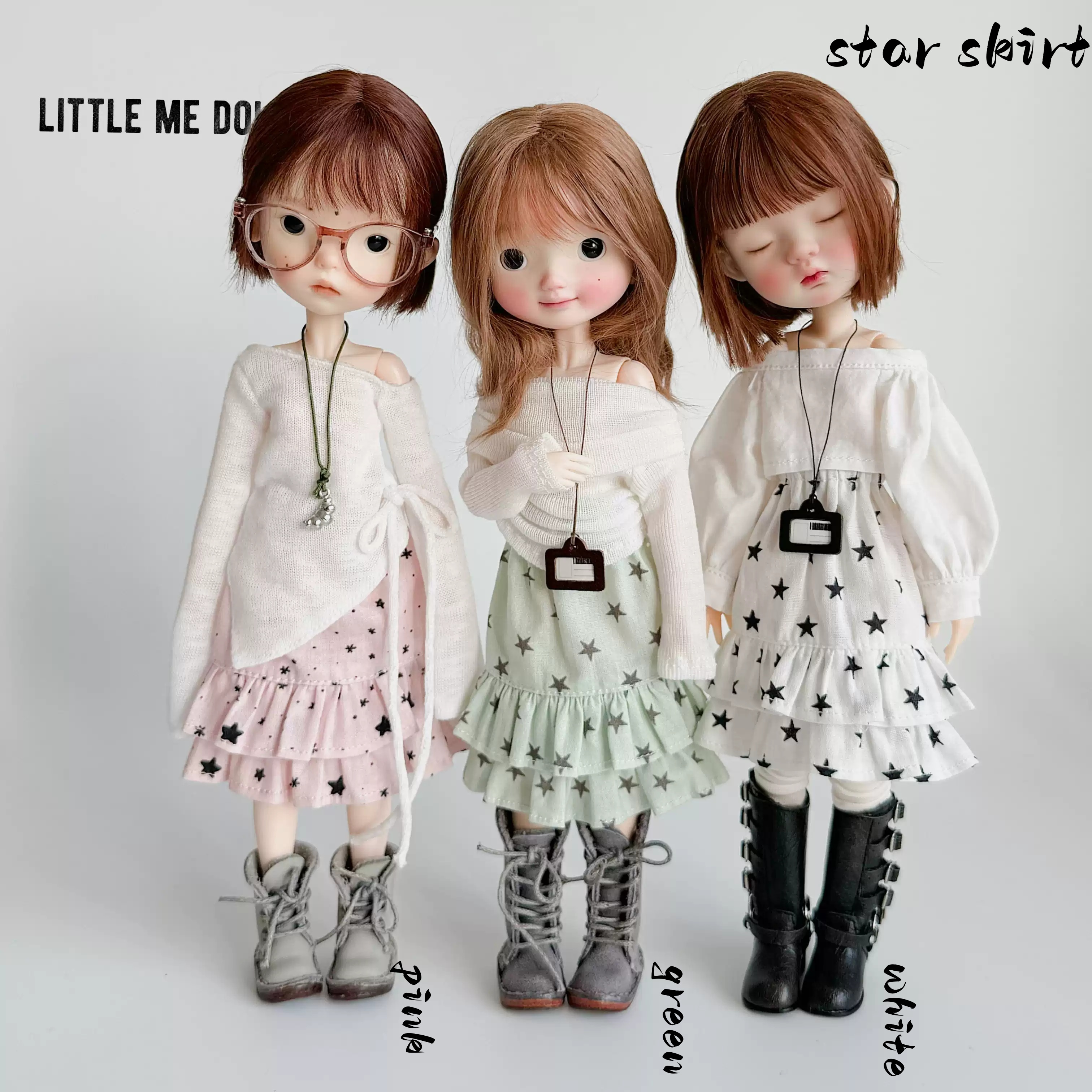 New for the second time in 2026 little me doll-Star dress&pleated skirt