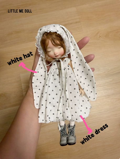 New for the third time in 2026 little me doll-Bunny ear hat&dress