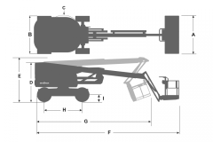 Skyjack SJ60  AJ+  Curved arm type aerial work platforn