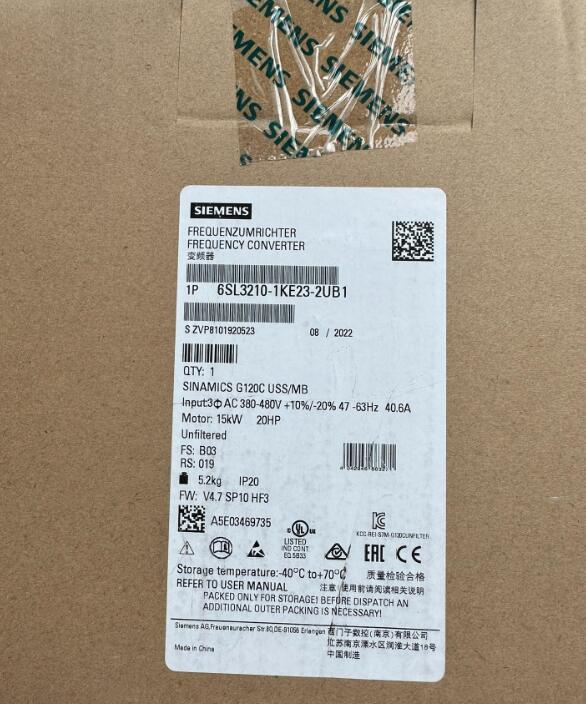 6SL3210-1KE23-2UB1 SIEMENS SINAMICS G120C Frequency Converter