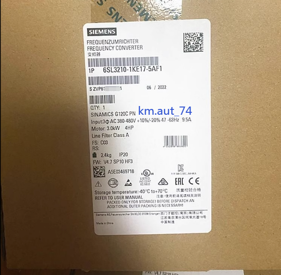 6SL3210-1KE17-5AF1 SIEMENS SINAMICS G120C Frequency Converter